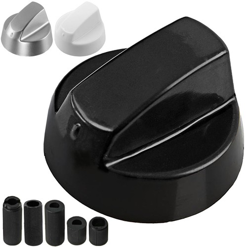 Manopole forno nero argento - manopole,